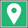 Location icon with green background